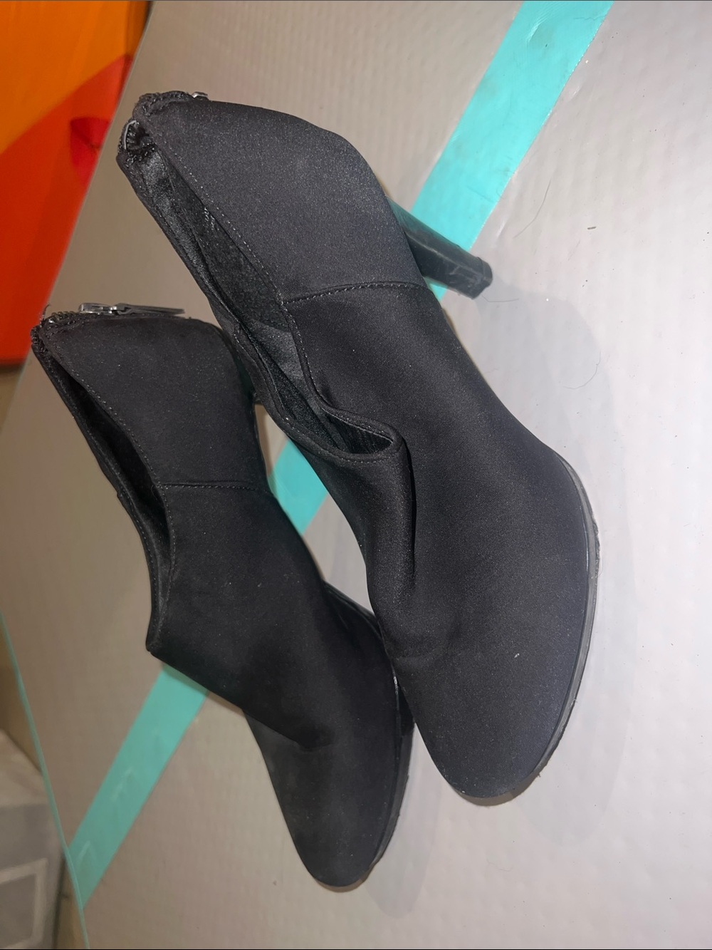 Mootsies Tootsies Black Stretch Ankle Booties